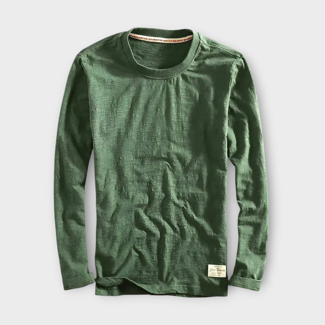 Men’s Cotton Long Sleeve Shirt with Relaxed Fit