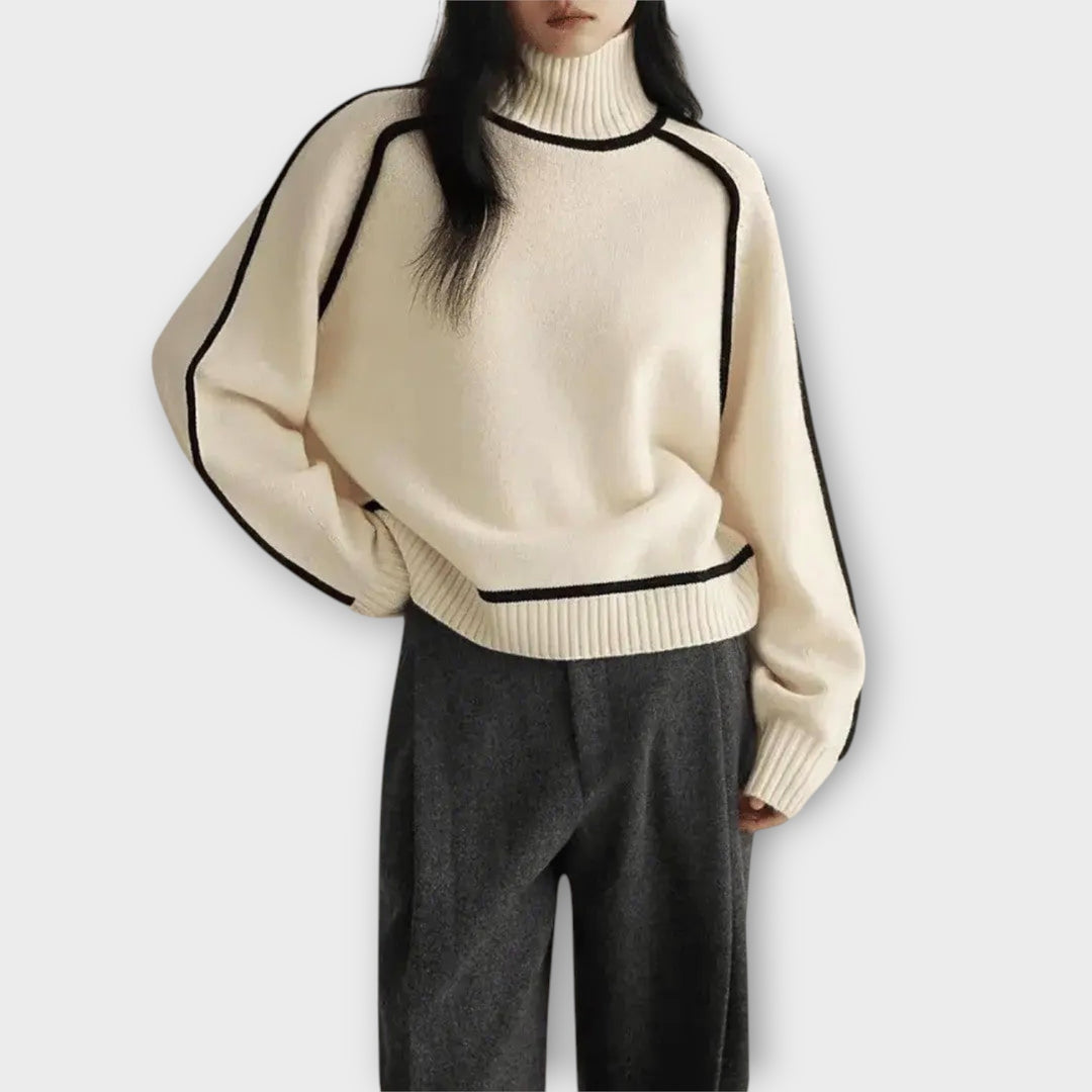 Women’s Soft Knit Turtleneck Sweater for Casual Wear