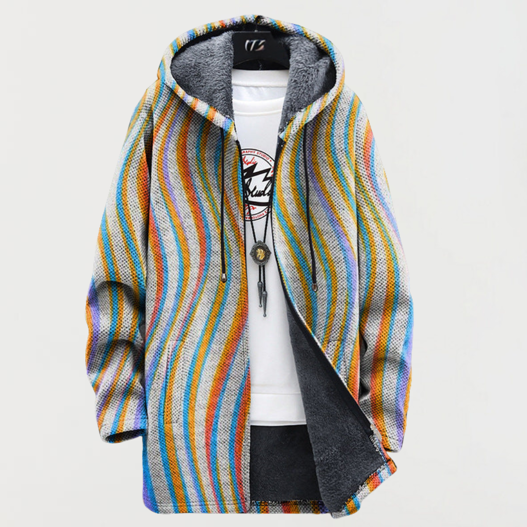Jacket with Wavy Stripes