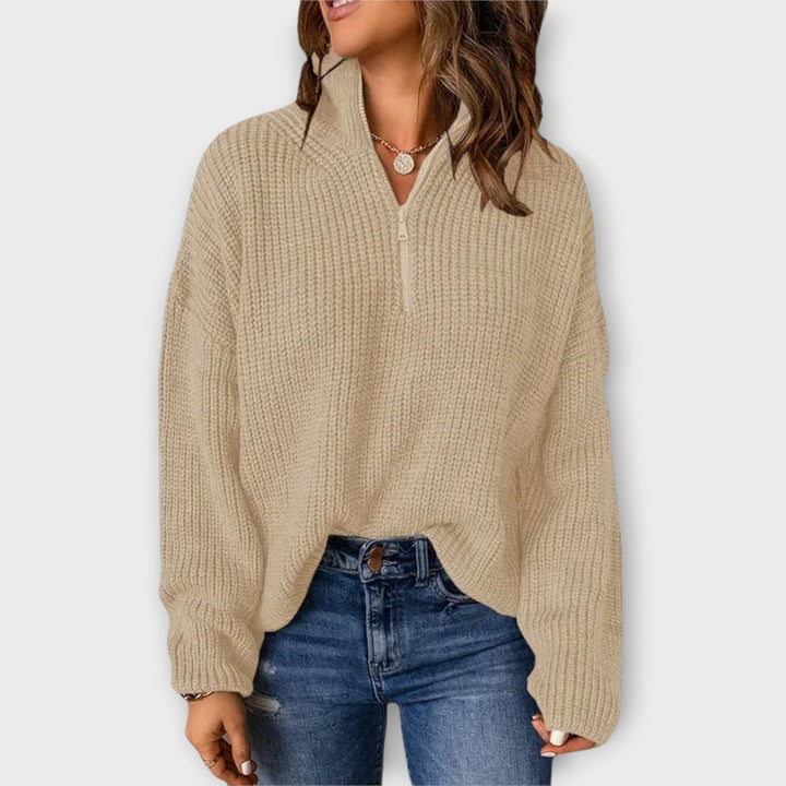 Cozy Half-Zip Knit Sweater