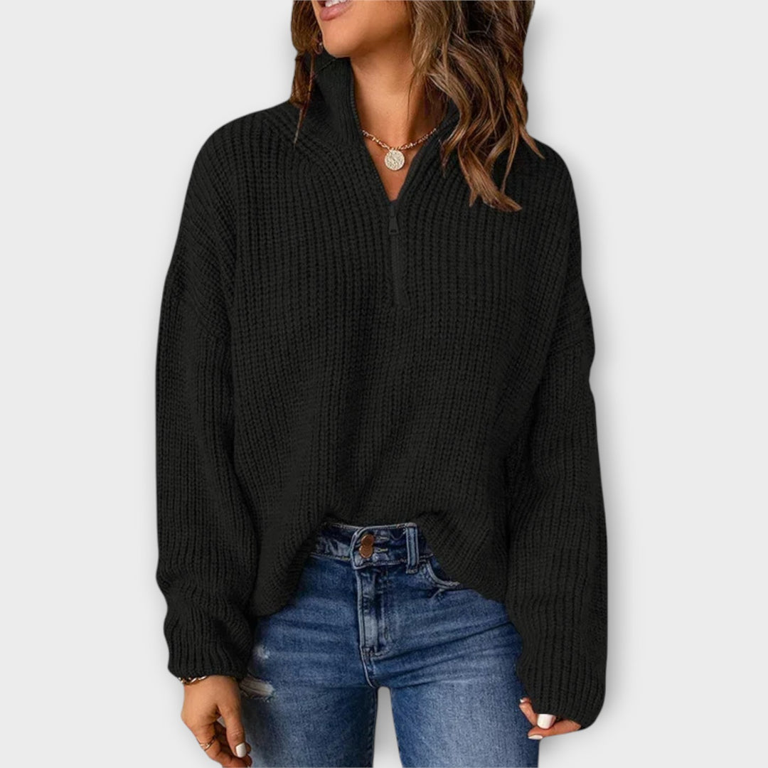 Cozy Half-Zip Knit Sweater