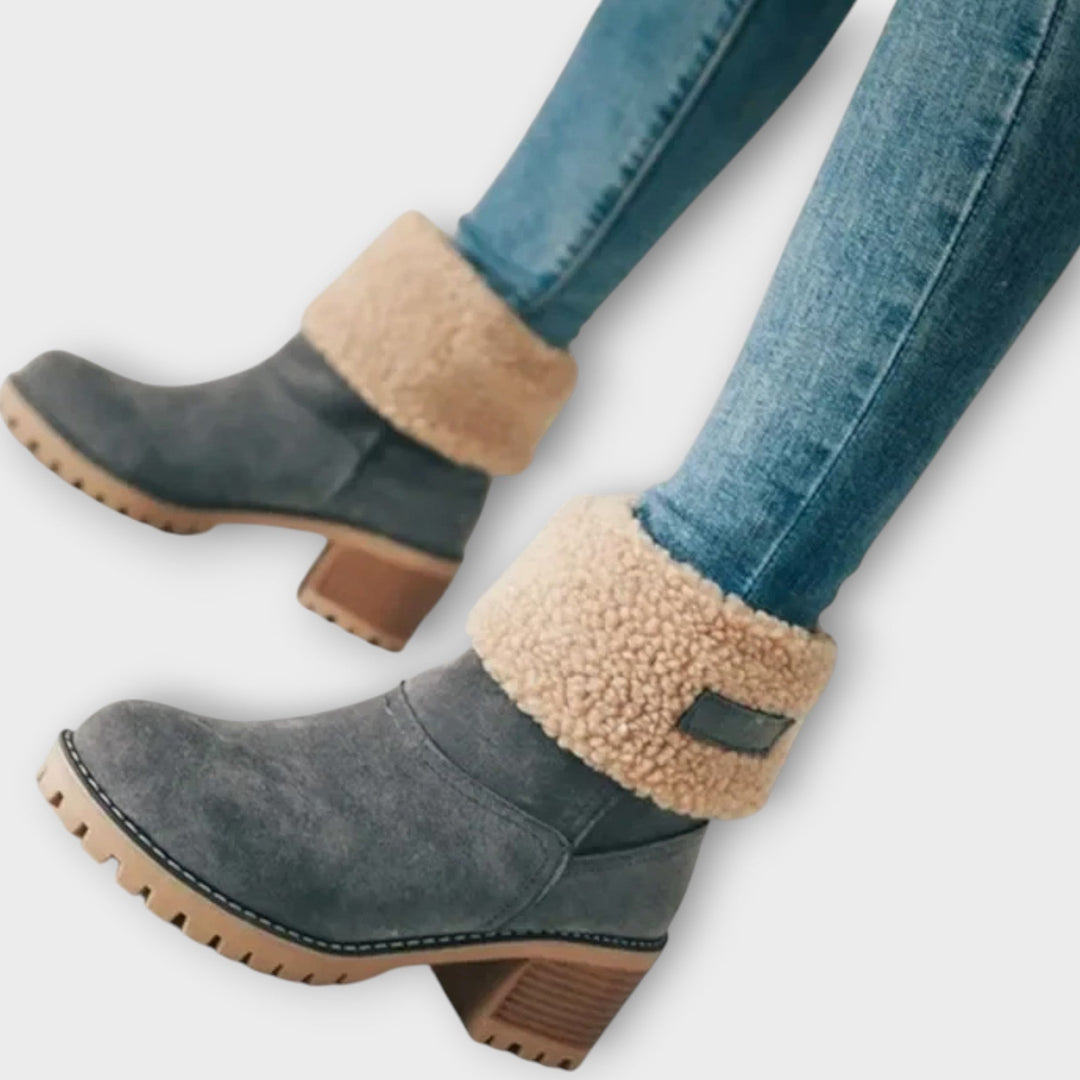 Winter Warm Ankle Boots with Faux Fur