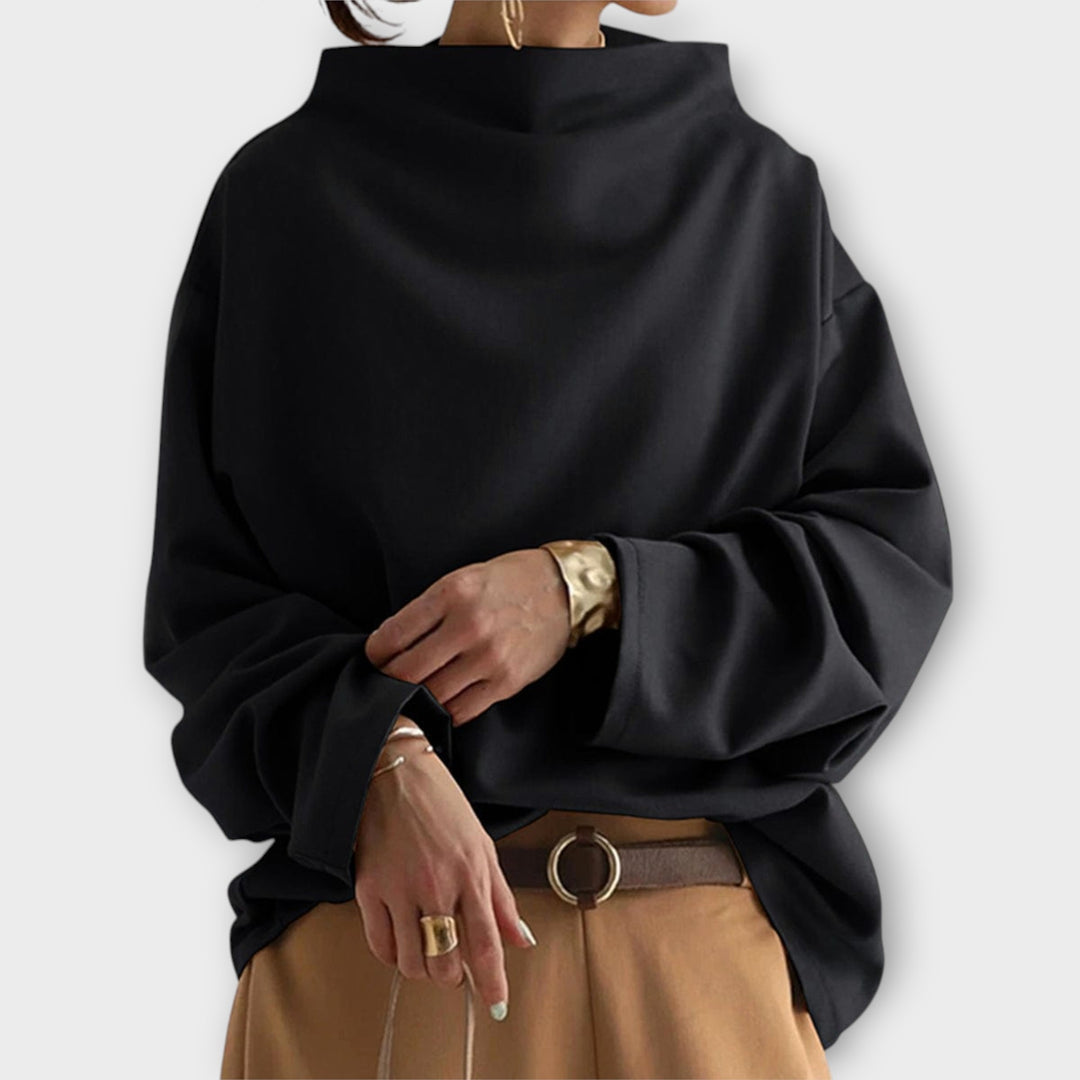 High-Neck Soft Knit Top