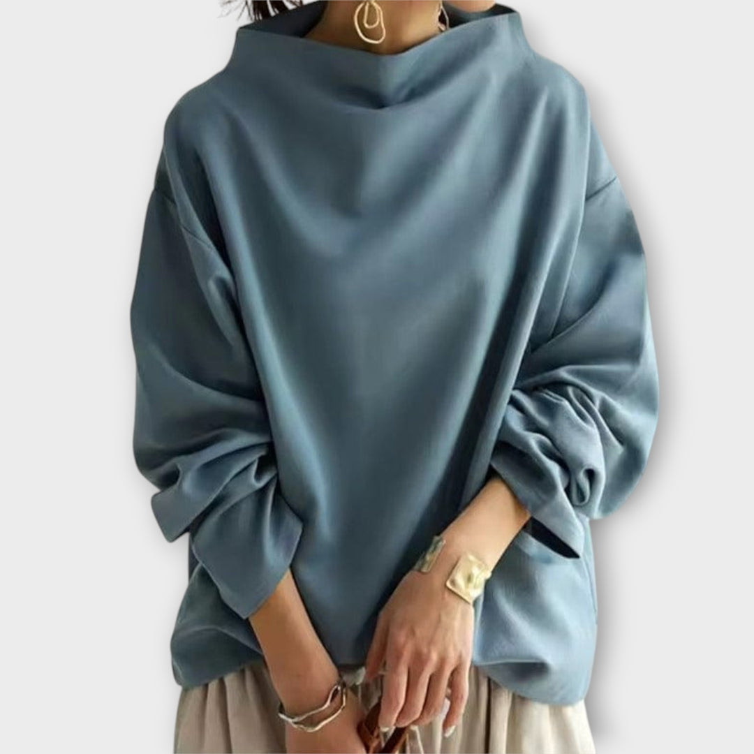 High-Neck Soft Knit Top