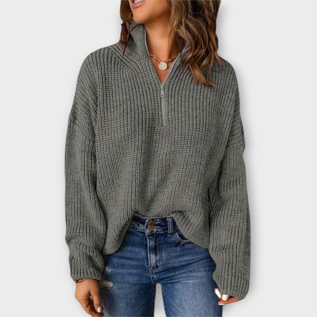 Cozy Half-Zip Knit Sweater