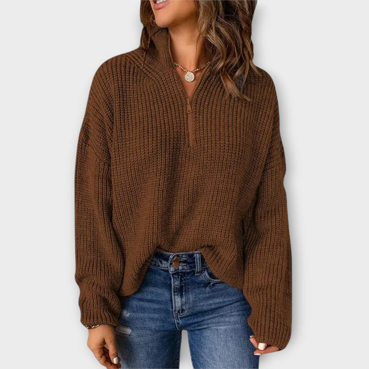 Cozy Half-Zip Knit Sweater