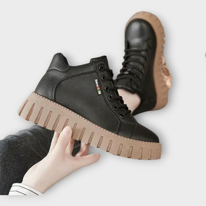 Urban Edge Leather Platform Sneakers