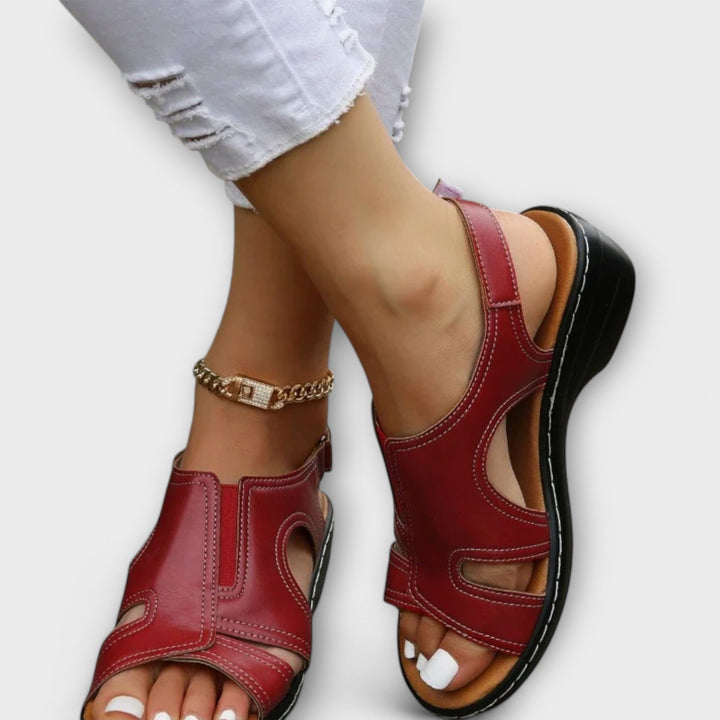 Comfortable Leather-Heeled Sandals