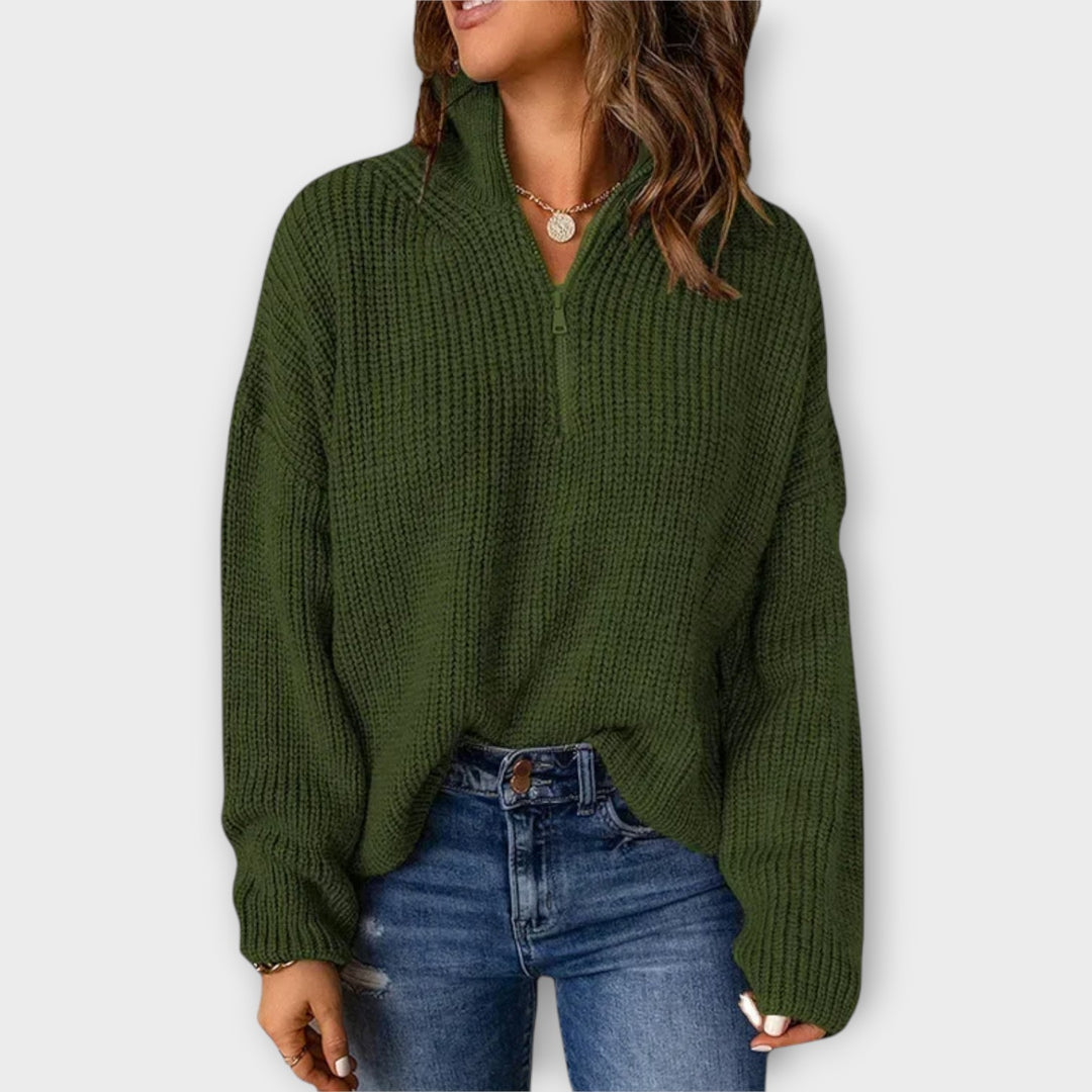 Cozy Half-Zip Knit Sweater