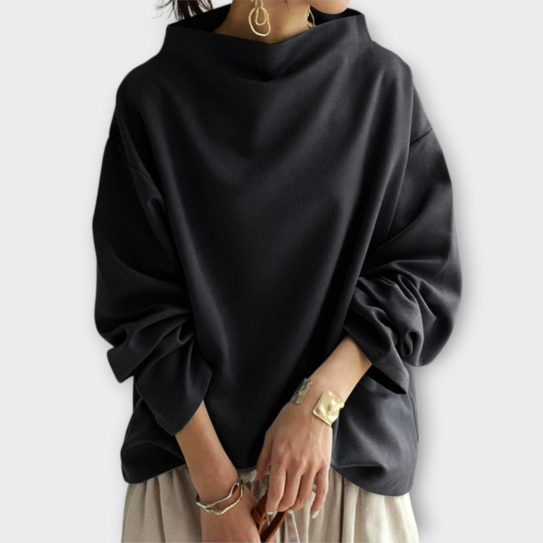 High-Neck Soft Knit Top