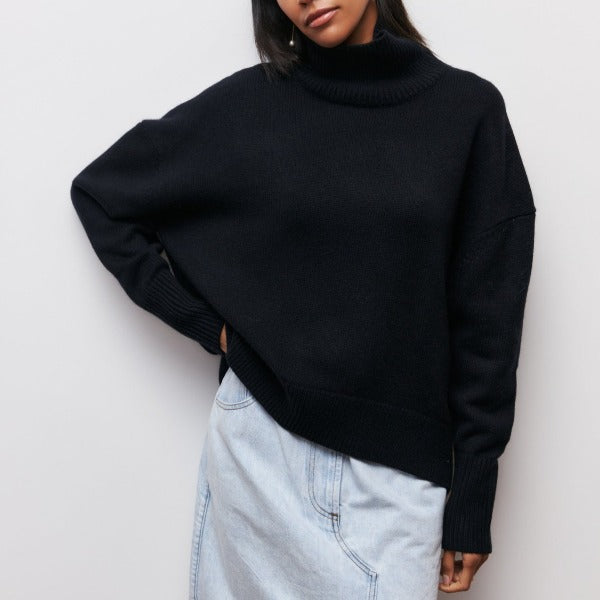 Katrielle - Comfortable High Neck Sweater