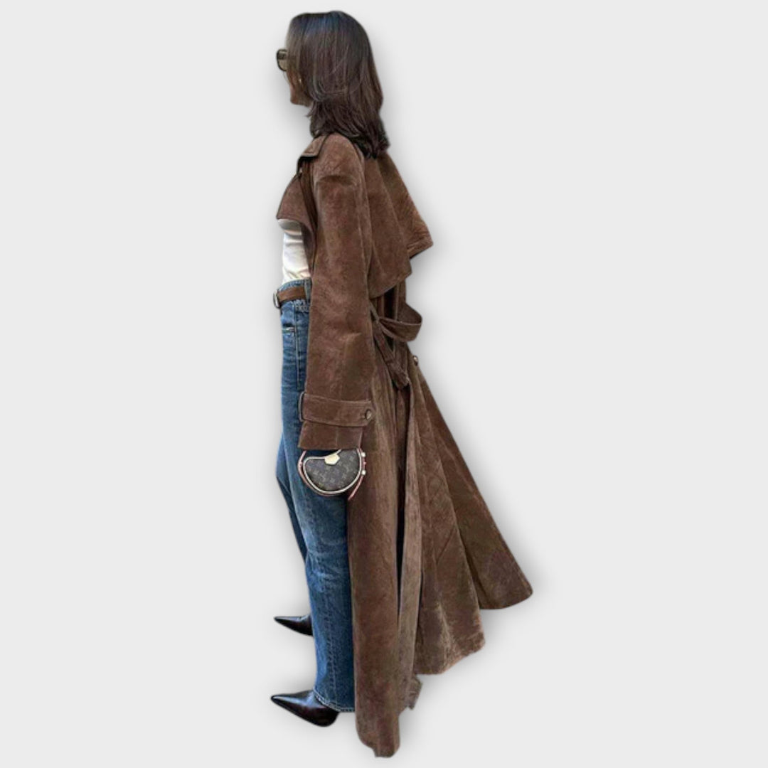 Couture Suede Trench Coat