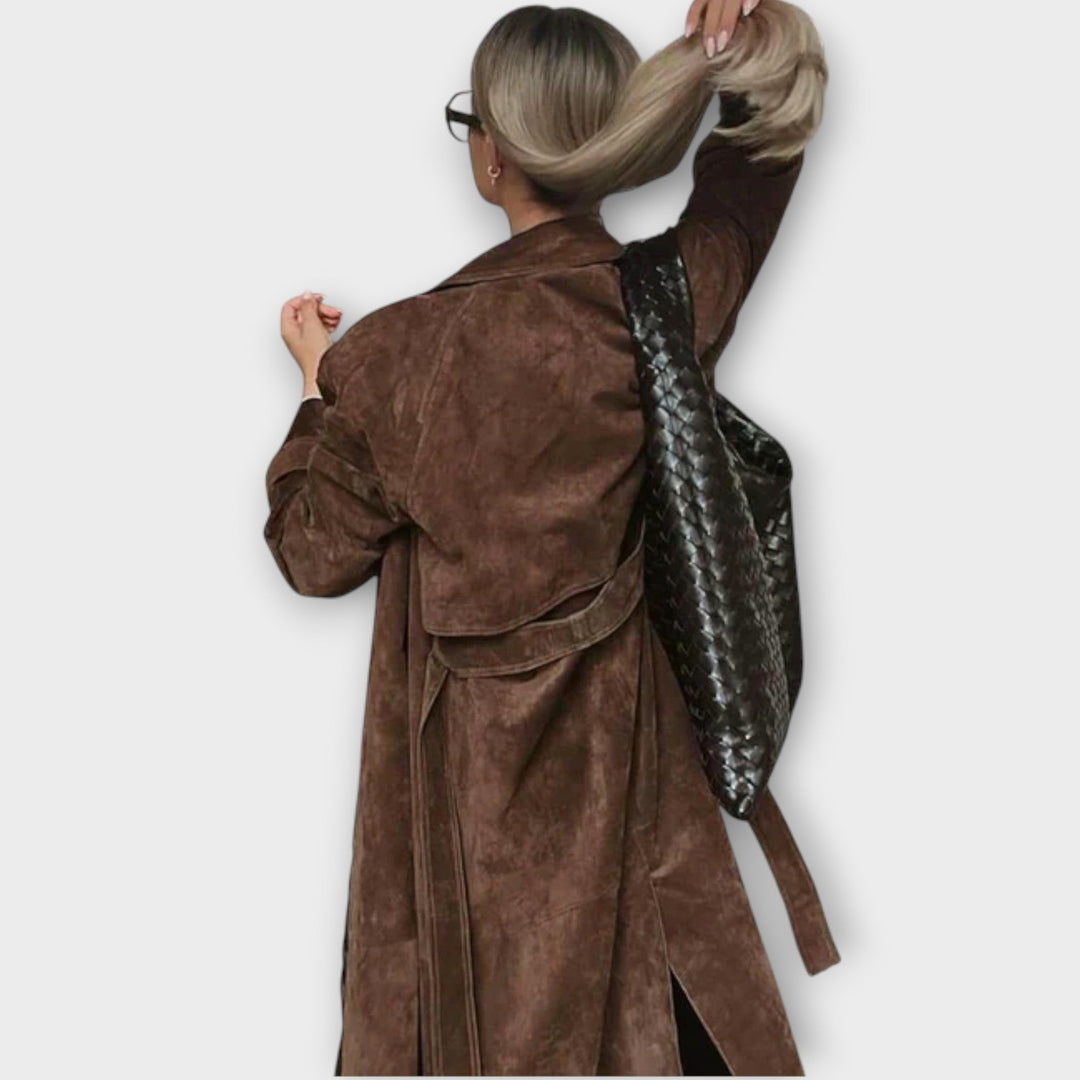 Couture Suede Trench Coat