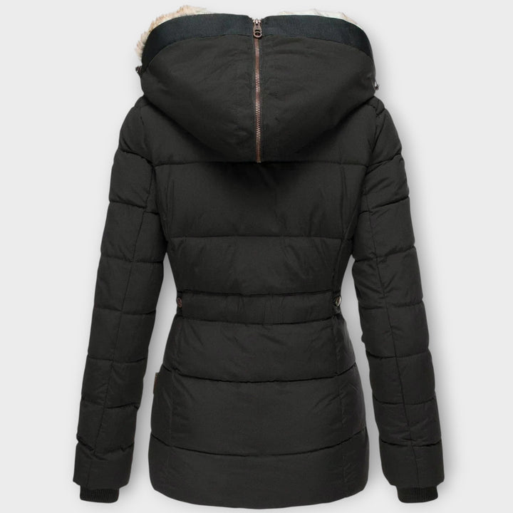 Women’s Puffer Jacket with Faux Fur Hood – Winter Wear