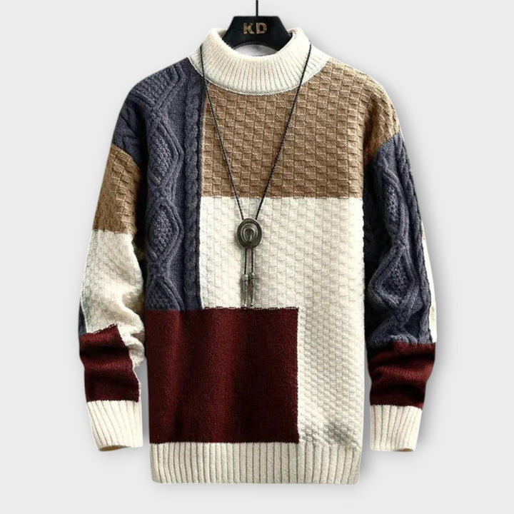 Men’s Loose-Fit Crewneck Sweater in Cotton Weave