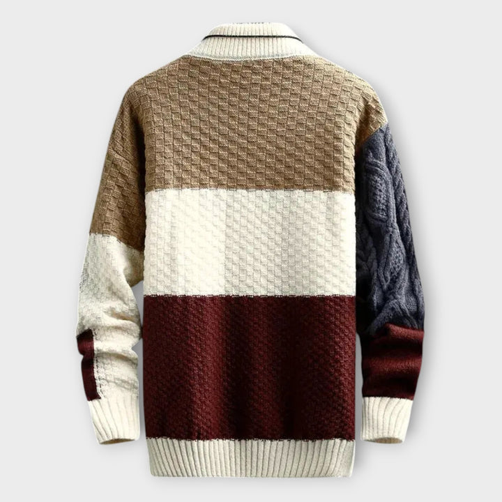 Men’s Loose-Fit Crewneck Sweater in Cotton Weave