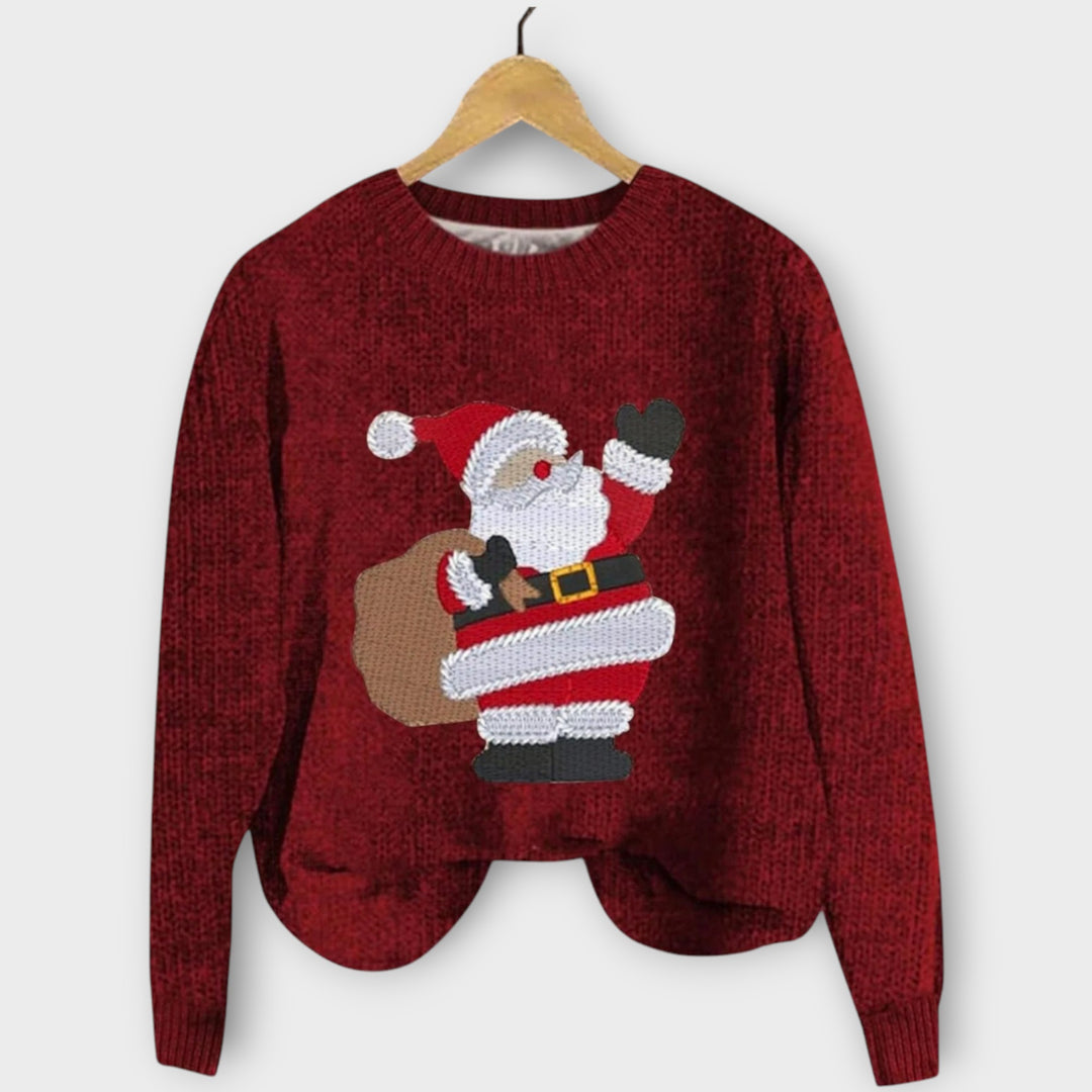 Christmas Sweater with Santa Design – Winter Knit