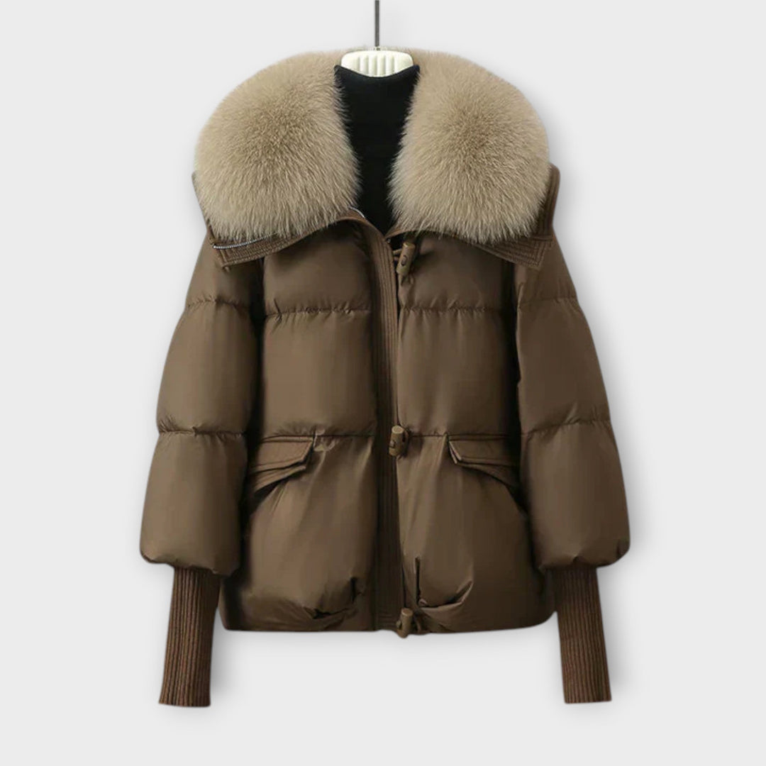 Plush-Collar Puffer Jacket