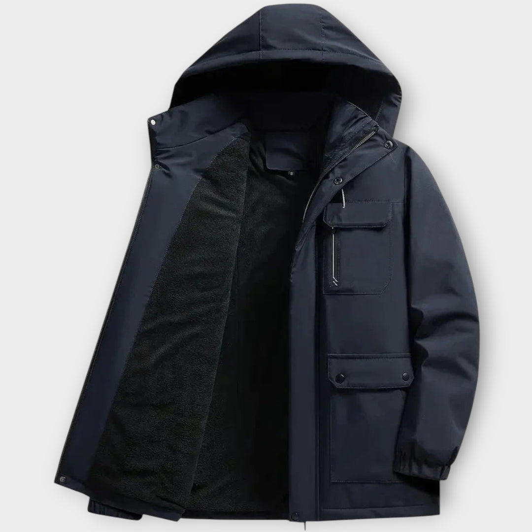 Winter Parka Jacket for Men – Quilted, Regular Fit