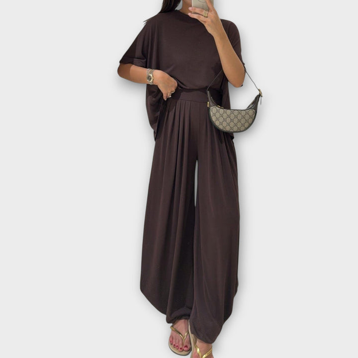Casual Top and Wide-leg Lounge Set