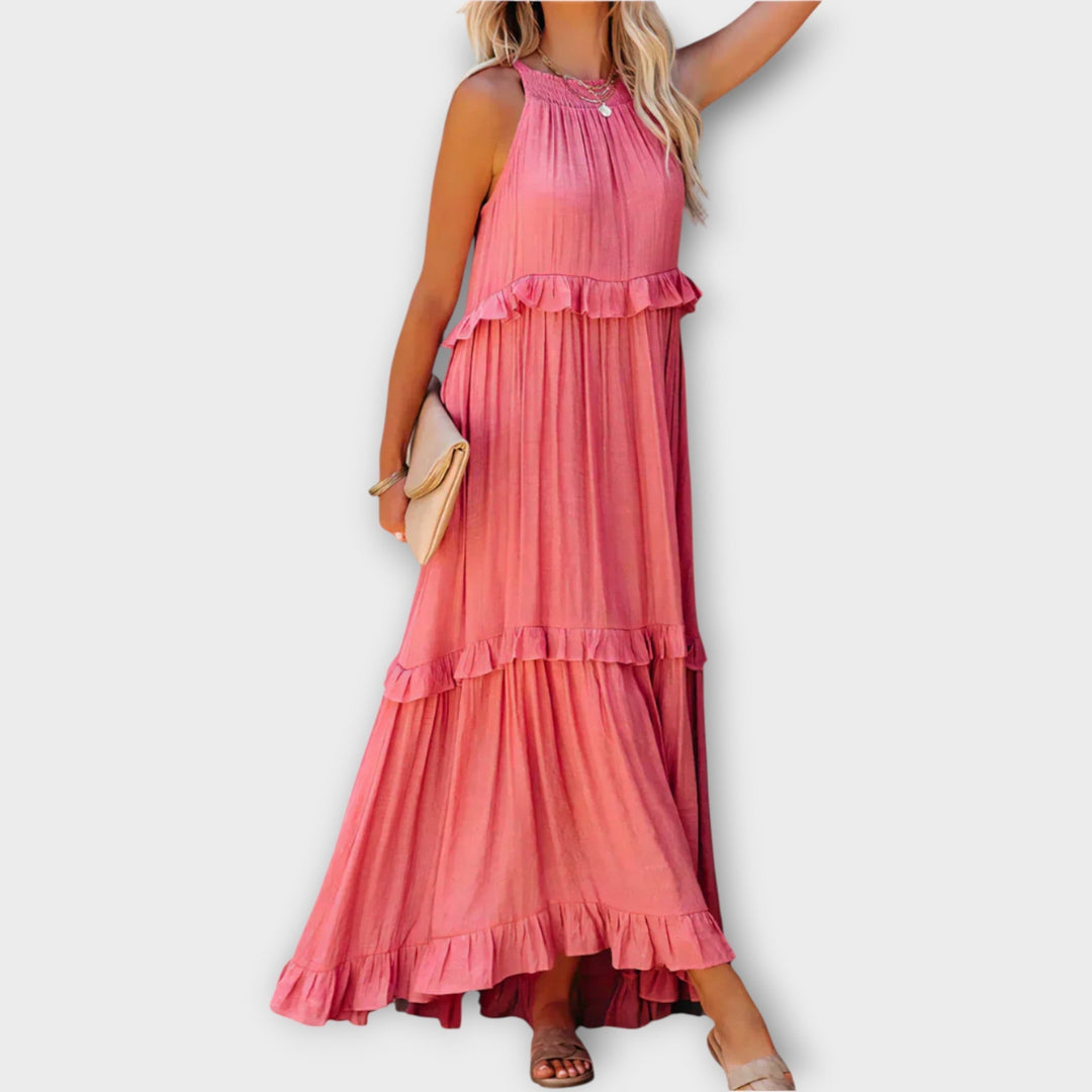 Dress with Thin Straps and Elegant Line