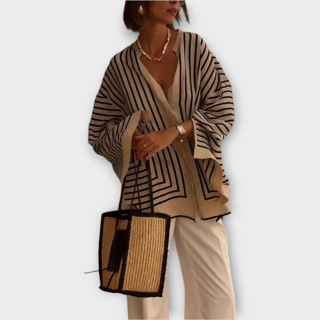 Striped Shirt of Refined Style