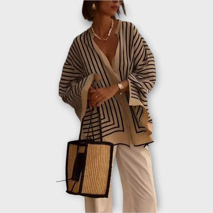 Striped Shirt of Refined Style