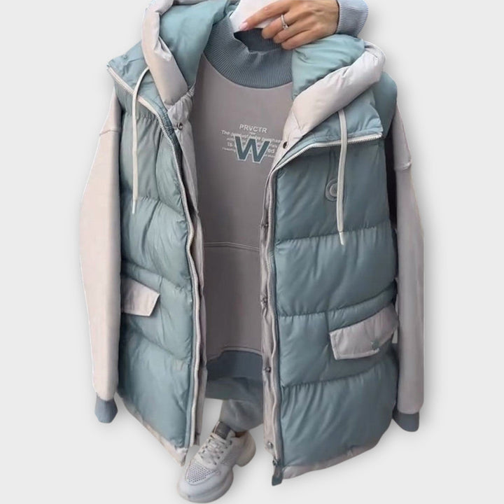 Cozy 3-Piece Winter Set – Turtleneck, Gilet & Trousers