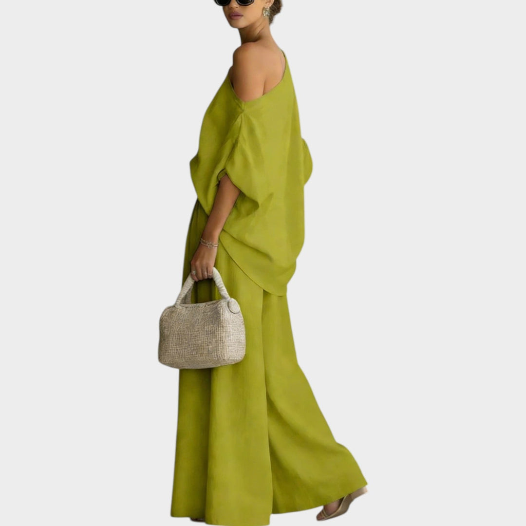 One-Shoulder Two-Piece Set