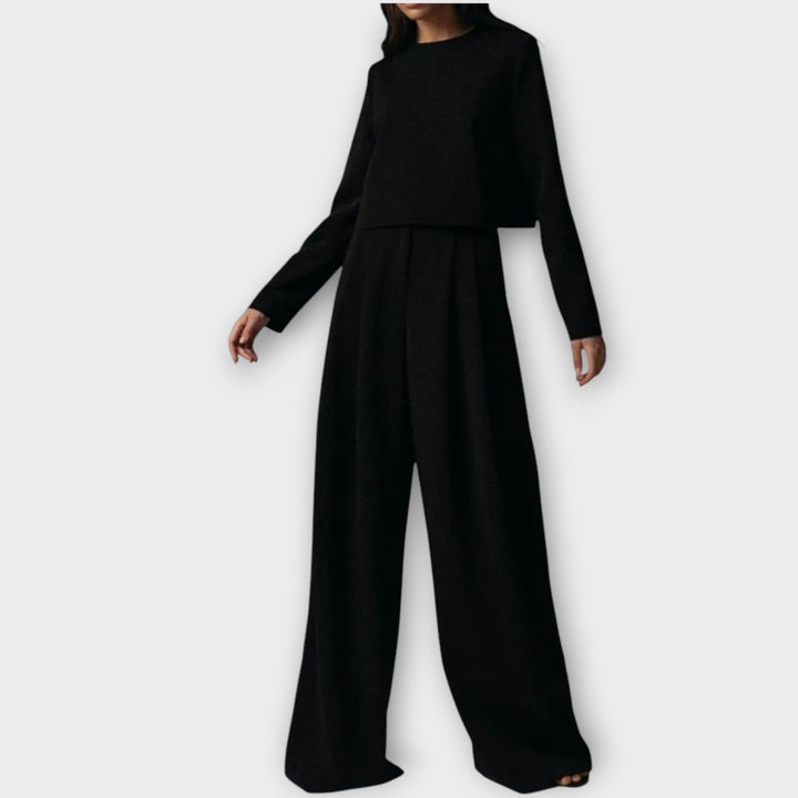Elegant Wide-Leg Two-Piece Set