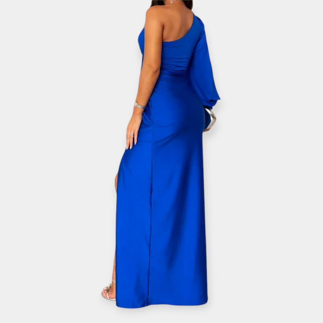 Maxi Dress with One Shoulder and Split