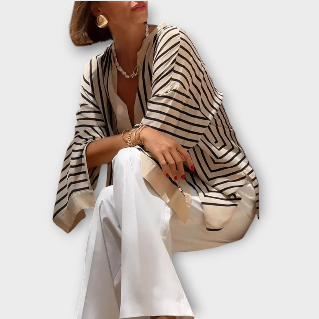 Striped Shirt of Refined Style