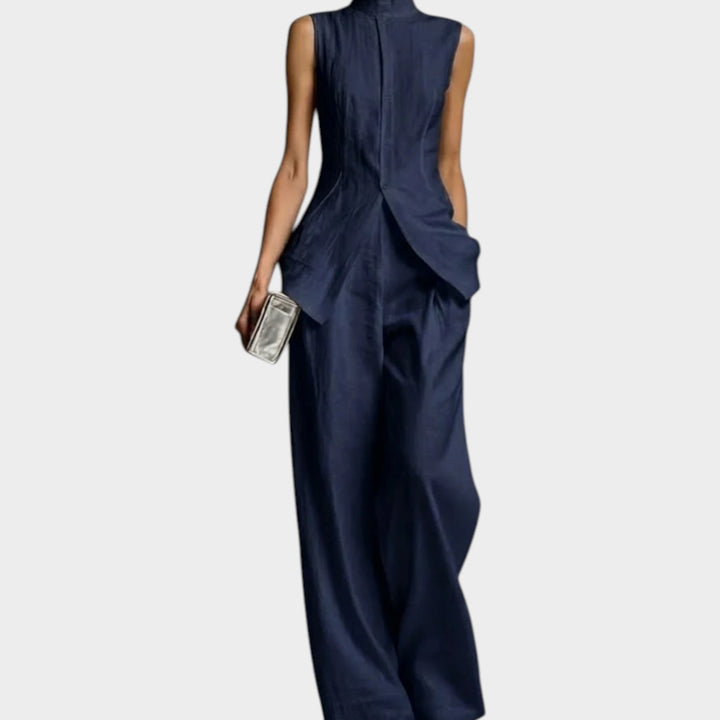 Structured High-Neck Tailored Set