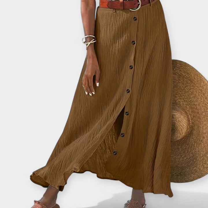 Sheer Midi Skirt with Split