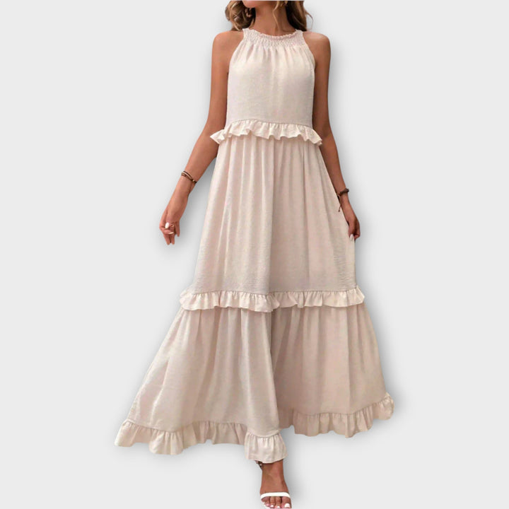 Dress with Thin Straps and Elegant Line