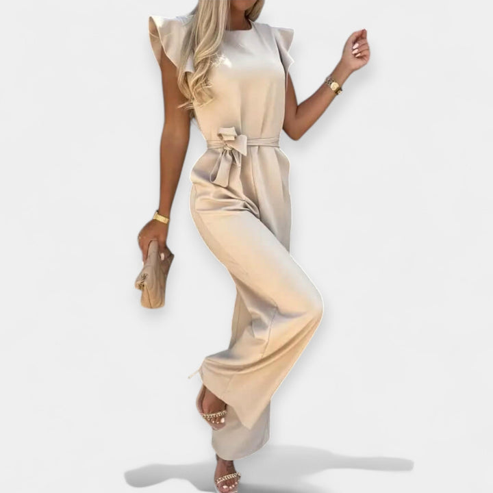 Full-Length Jumpsuit with Butterfly Sleeves