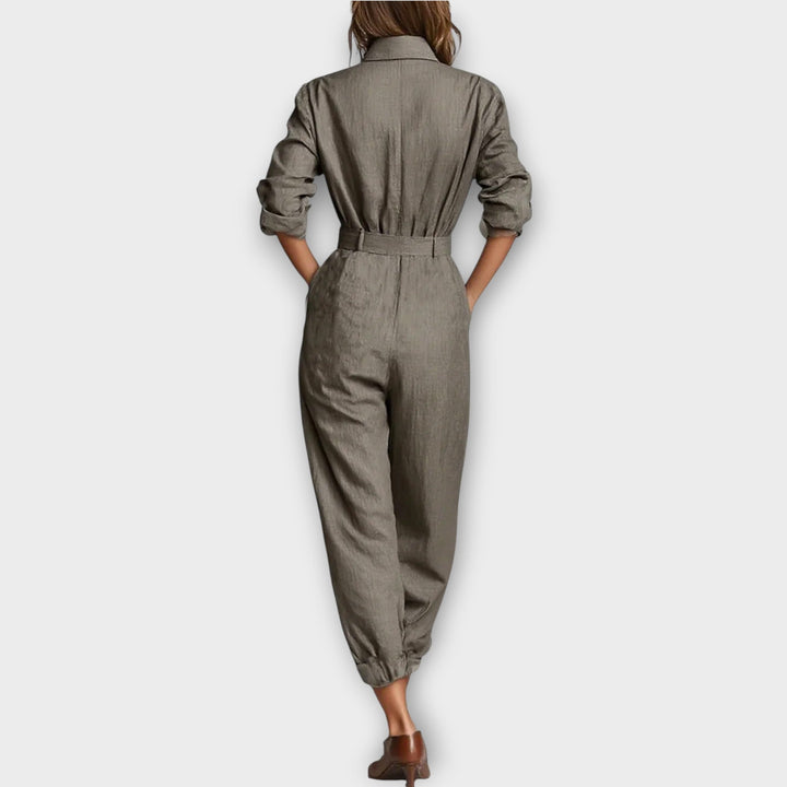 Tailored Safari Utility Jumpsuit