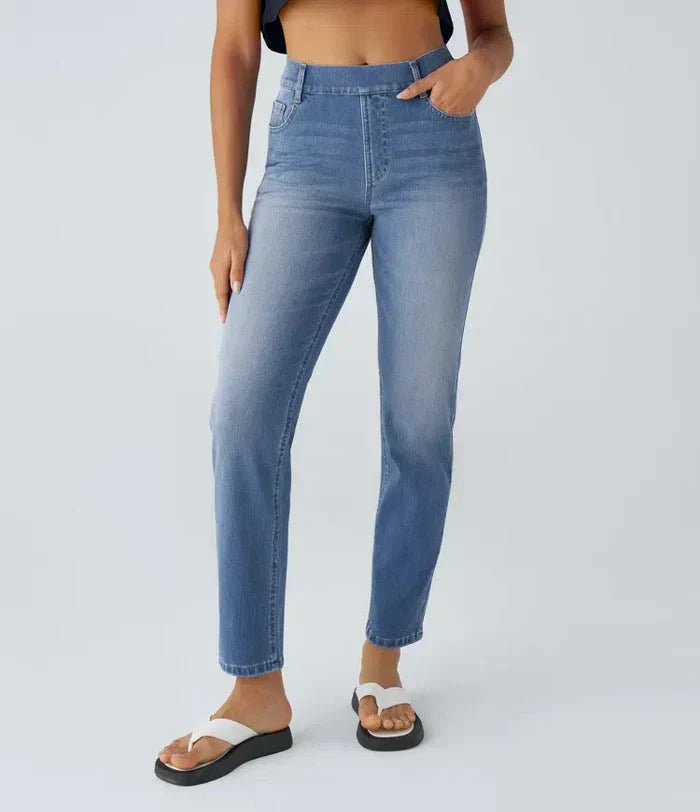 Elastic and Comfortable High-Waisted Trousers