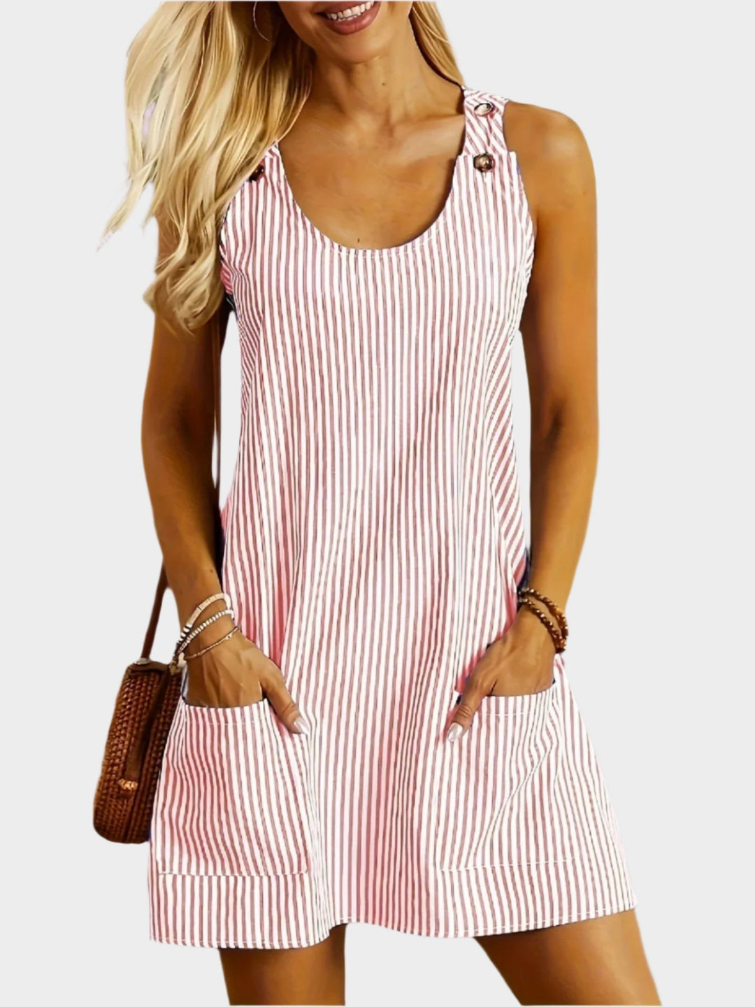 Striped Sleeveless Dress