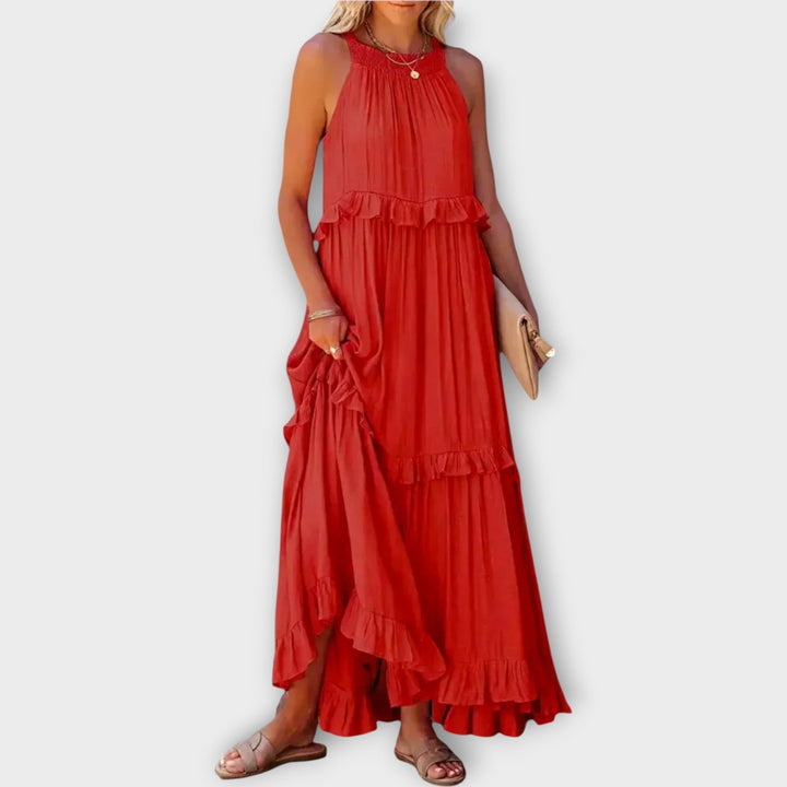 Dress with Thin Straps and Elegant Line