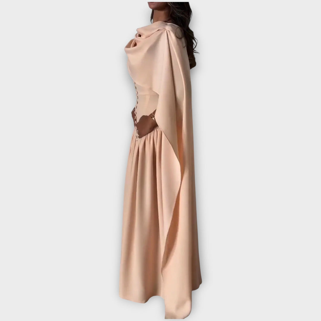 Draped Goddess Maxi Dress