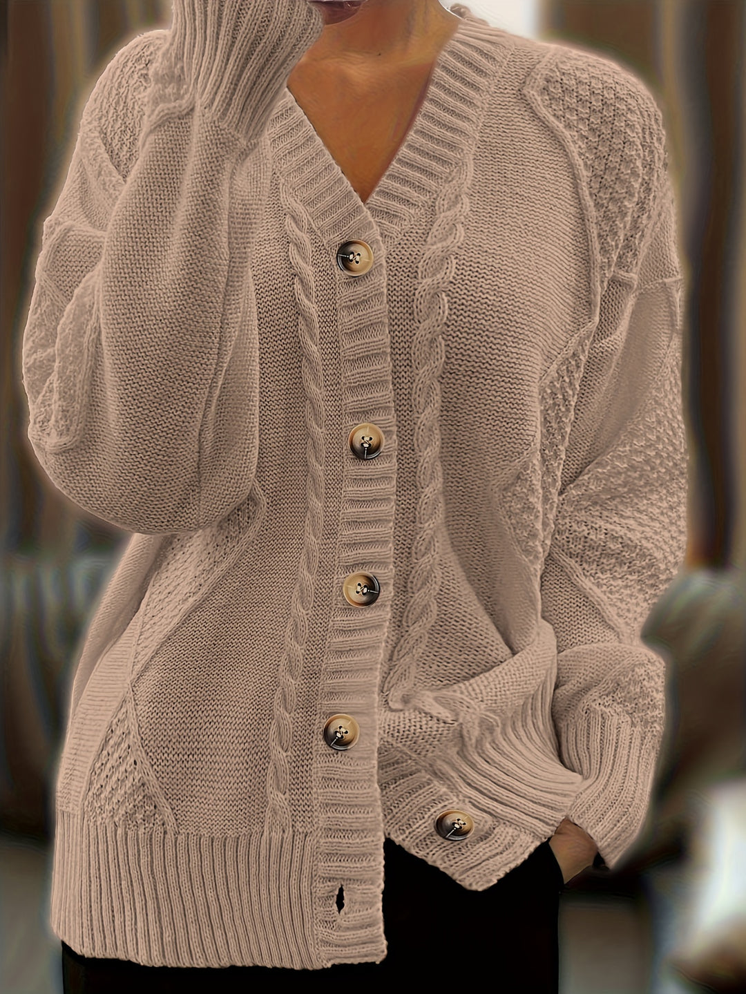 Anastasia | Cable Knitted Cardigan