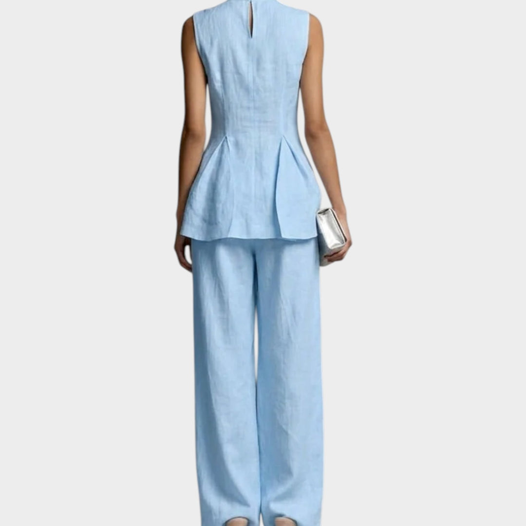 Structured High-Neck Tailored Set