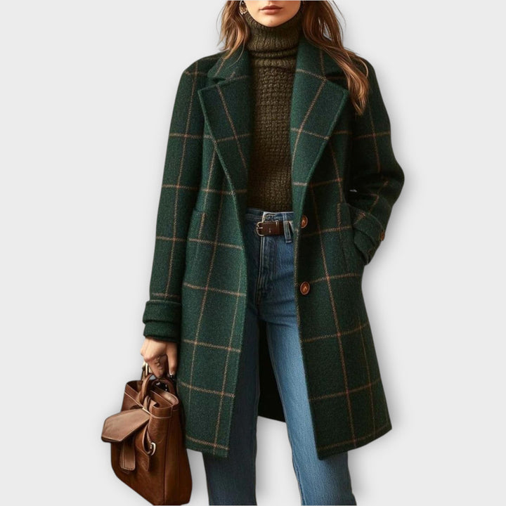 Classic Plaid Wool Coat
