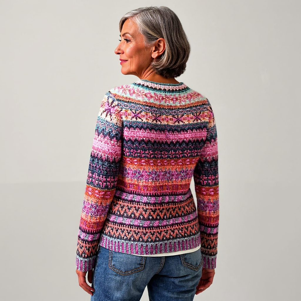Knitted Sweater with Impressive Pattern
