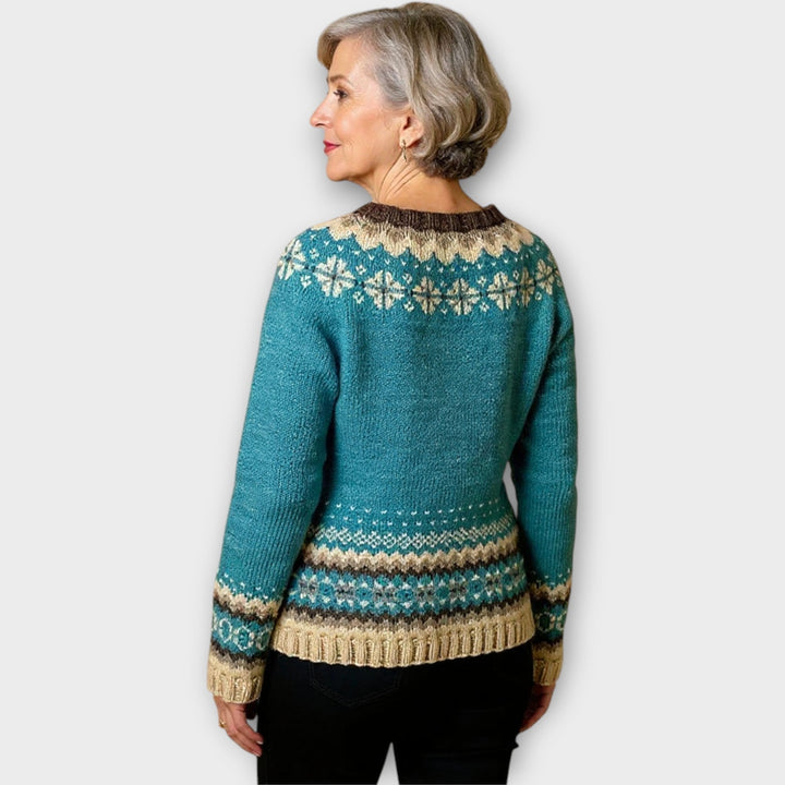 Knitted Cardigan with Buttons and Subtle Pattern