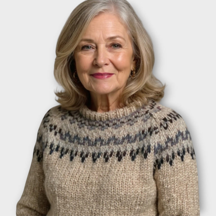 Knitted Sweater with Classic Pattern