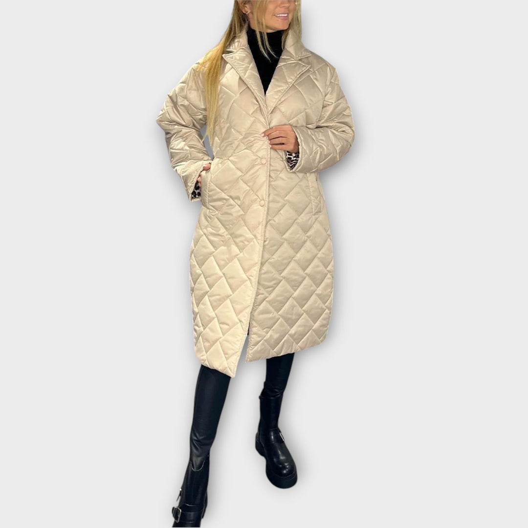 Reversible Padded Jacket with Leopard Lining