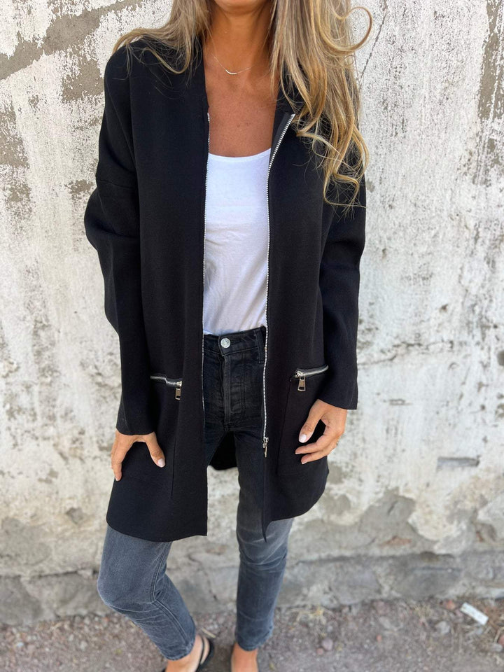 Lena | Ladies Zip-Up Hooded Cardigan