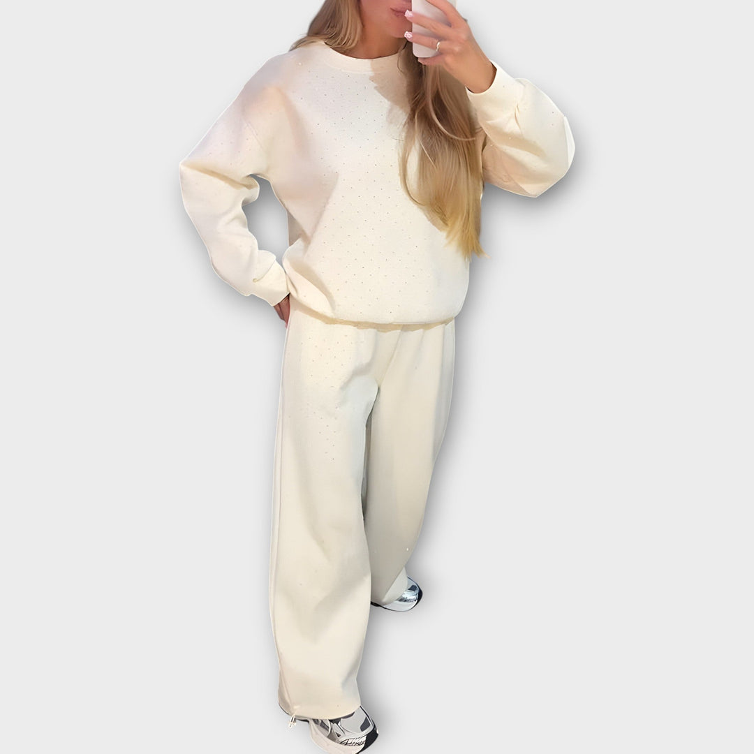 Chic Rhinestone Lounge Set